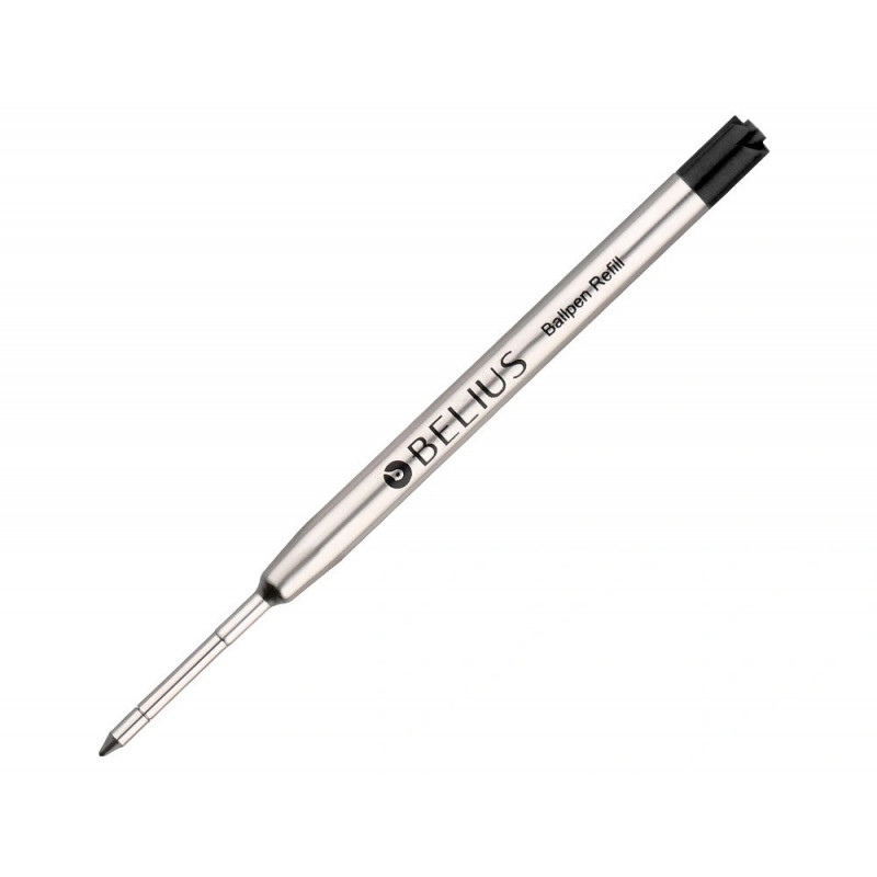 Recharge stylo-bille belius pointe 0,8mm encre coloris noire boite 3 unites