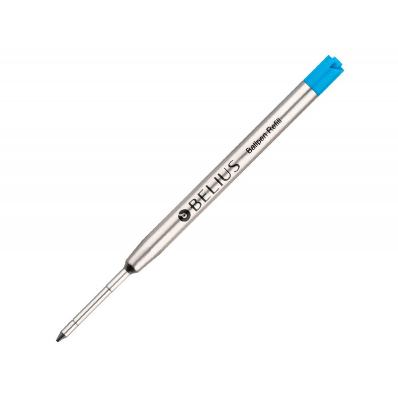 Recharge stylo-bille belius encre bleue pointe 0,8mm boite 3 unites