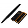 Roller belius origen aluminium brosse encre noire coloris noir dans coffret cadeau