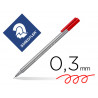 Feutre staedtler triplus fineliner 334 r pointe extra fine 0,3mm ergonomique coloris rouge