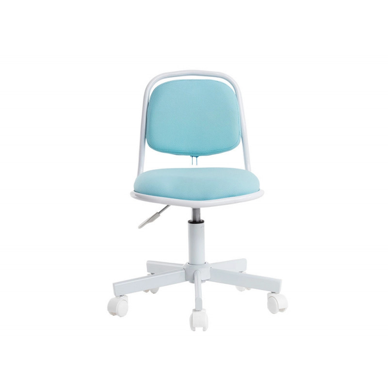 Siege enfant q-connect bari recouvert tissu base metal sans accoudoirs hauteur 795mm largeur 390mm prof 350mm bleu