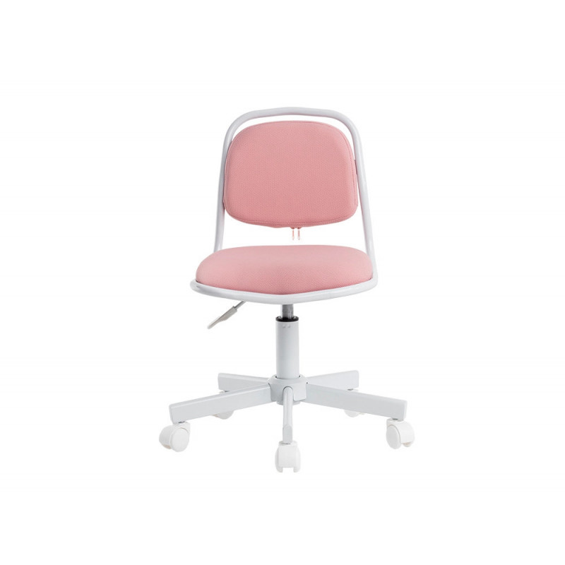 Siege enfant q-connect bari recouvert tissu base metal sans accoudoirs hauteur 795mm largeur 390mm prof 350mm rose