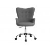 Fauteuil bureau q-connect messina recouvert tissu base metal chrome hauteur max 960mm largeur 570mm prof 620mm gris
