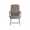 Siege visiteur q-connect modena simili cuir pieds metal chrome hauteur 1050mm largeur 630mm prof 650mm coloris gris
