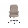 Fauteuil de direction q-connect modena simili cuir base acier chrome hauteur max 1210mm largeur 630mm prof 680mm gris