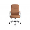 Fauteuil de direction q-connect modena simili cuir base acier chrome hauteur max 1210mm largeur 630mm prof 680mm creme