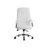 Fauteuil de direction q-connect piave simili cuir base acier chrome hauteur max 1250mm largeur 610mm prof 700mm blanc