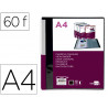 Protege-documents liderpapel personnalisable kangourou polypropylene 60 pochettes fixes a4 coloris noir opaque