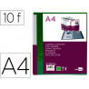 Protege-documents liderpapel personnalisable kangourou polypropylene 10 pochettes fixes a4 coloris vert