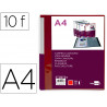 Protege-documents liderpapel personnalisable kangourou polypropylene 10 pochettes fixes a4 coloris rouge
