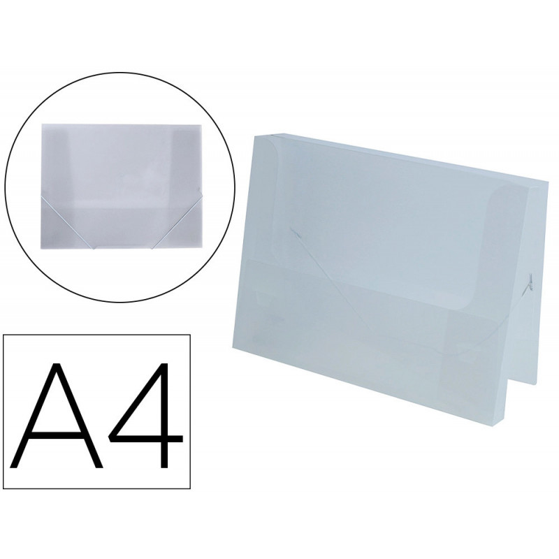 Boite classement liderpapel polypropylene 750 microns dos rigide 50mm a4 210x297mm coloris transparent