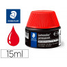 Recharge feutre permanent staedtler lumocolor 487 17 pour feutres 313/314/317/318 flacon 15ml coloris rouge
