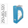 Porte-revues q-connect polystyrene documents a4 oeillet prehension 250x80x320mm coloris bleu