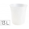 Corbeille papier q-connect plastique resistant 13l 275x285mm coloris transparent