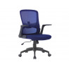 Chaise bureau q-connect rotative base nylon maille maximum supporte 130kg 910+75x550x610mm coloris bleu