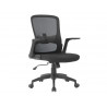 Chaise bureau q-connect rotative base nylon maille maximum supporte 130kg 910+75x550x610mm coloris noir
