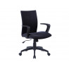 Chaise bureau q-connect rotative base metal tissu maximum supporte 130kg 895+110x550x580mm coloris noir