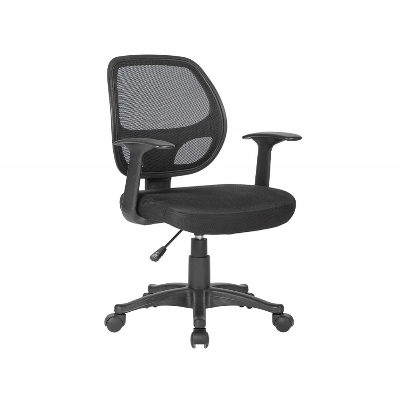 Chaise bureau q-connect rotative base nylon maille maximum supporte 120kg 870+120x550x590mm coloris noir