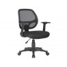 Chaise bureau q-connect rotative base nylon maille maximum supporte 120kg 870+120x550x590mm coloris noir