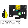 Ruban titreuse q-connect tze-631 jaune-noir 12 mm x 8 mt oze-631