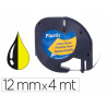 Ruban titreuse q-connect 12mm x 4 mt noir-jaune letratag 091202