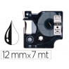 Ruban titreuse q-connect 1000 noir-blanc 12mm x 7mt d1 0-45013
