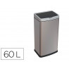 Poubelle q-connect metallique ouverture automatique capacite 60l