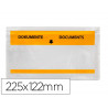 Pochette porte-documents q-connect 225x122mm auto-adhesive transparente texte francais allemand boite 1000 unites