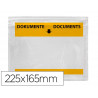 Pochette porte-documents q-connect 225x165mm auto-adhesive transparente texte francais allemand boite 100 unites