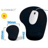Tapis souris q-connect repose-poignet mousse augmente confort facilement nettoyable coloris noir