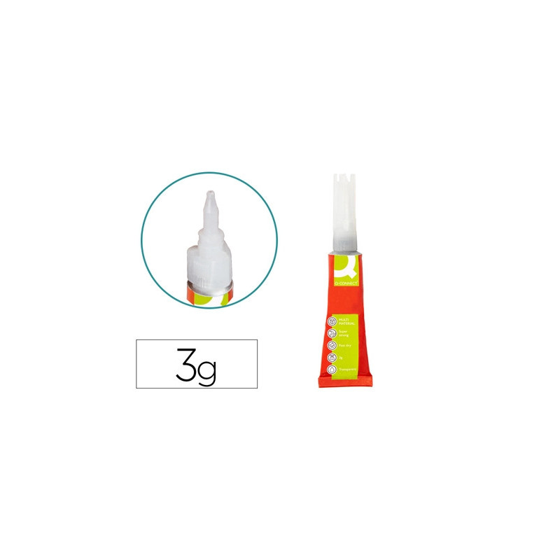 Colle q-connect hyperglue liquide super puissante multi-materiaux tube 3g