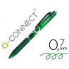 Roller q-connect écriture moyenne 0.7mm encre effaçable grip préhension gomme sertie coloris vert