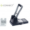 Perforateur q-connect capacité perforation 100f 2 trous coloris noir 129x200x281mm