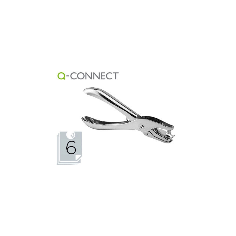 Perforette q-connect 1 trou capacité 6f coloris chromé 16x63x144mm