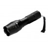 Lampe torche q-connect télescopique aluminium éclairage 5 niveaux bouton arret 3 piles aaa fournies coloris noir