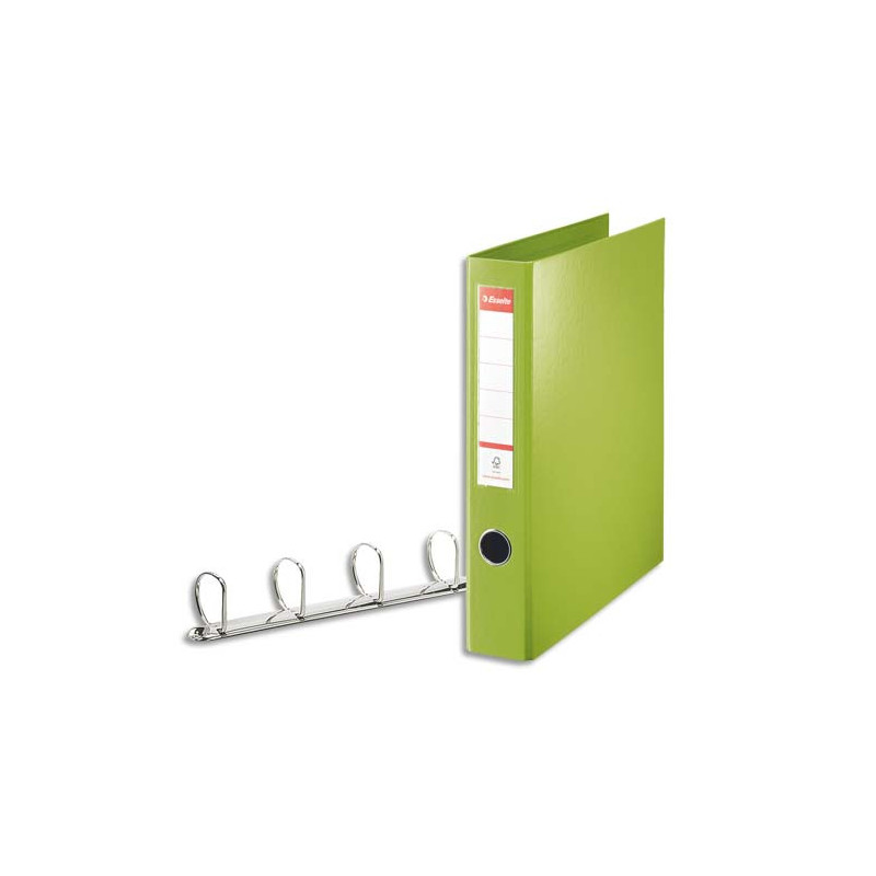 ESSELTE Classeur 4 anneaux en polypropylène, dos 6 cm intérieur et extérieur Vert