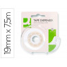 Ruban adhésif q-connect invisible 7.5mx19mm dévidoir