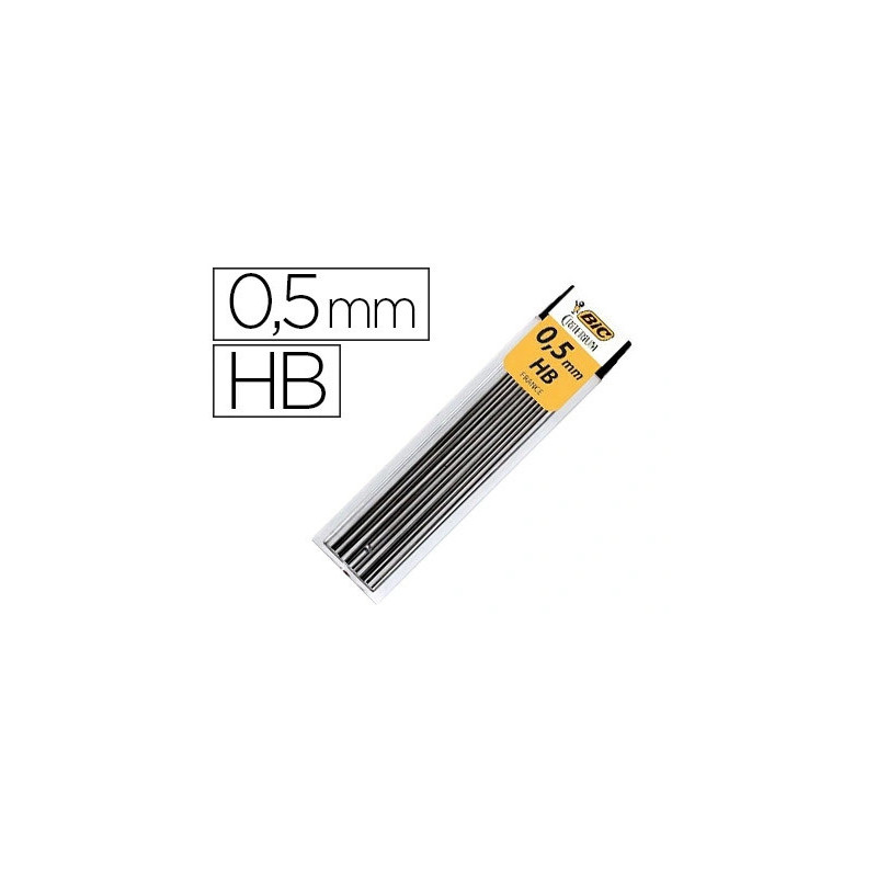 Mine bic 0.5mm hb étui 12 unités