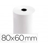 Bobine thermique q-connect 80mm largeur x 60mm diametre 55gr sans bisphenol a