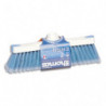 BROSSERIE THOMAS Balai en fibre en pvc souple Bleue Ergotouch, monture Blanche en PP L28 x H7,5 x P4,5 cm