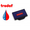 Cassette encrage bicolore trodat 6/53/2 pour encreur metal line/printy 5440 taille 49 x28mm coloris bleu/rouge