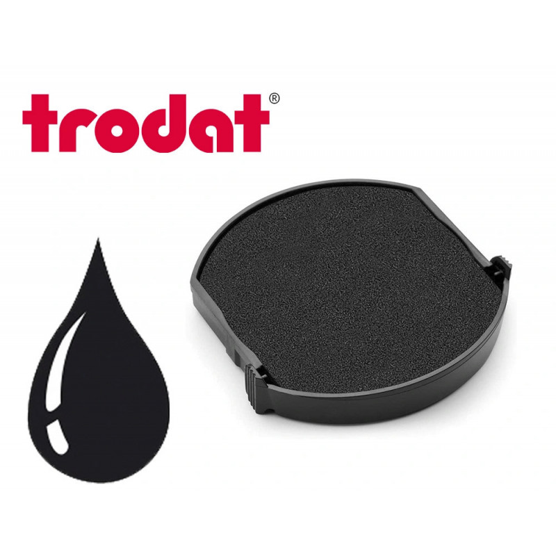 Cassette encrage trodat 6/4630a pour tampon encreur printy 4630 diametre 30mm coloris noir