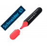 Surligneur schneider job pointe biseautee rechargeable avec maxx 660 refill station resiste evaporation rouge