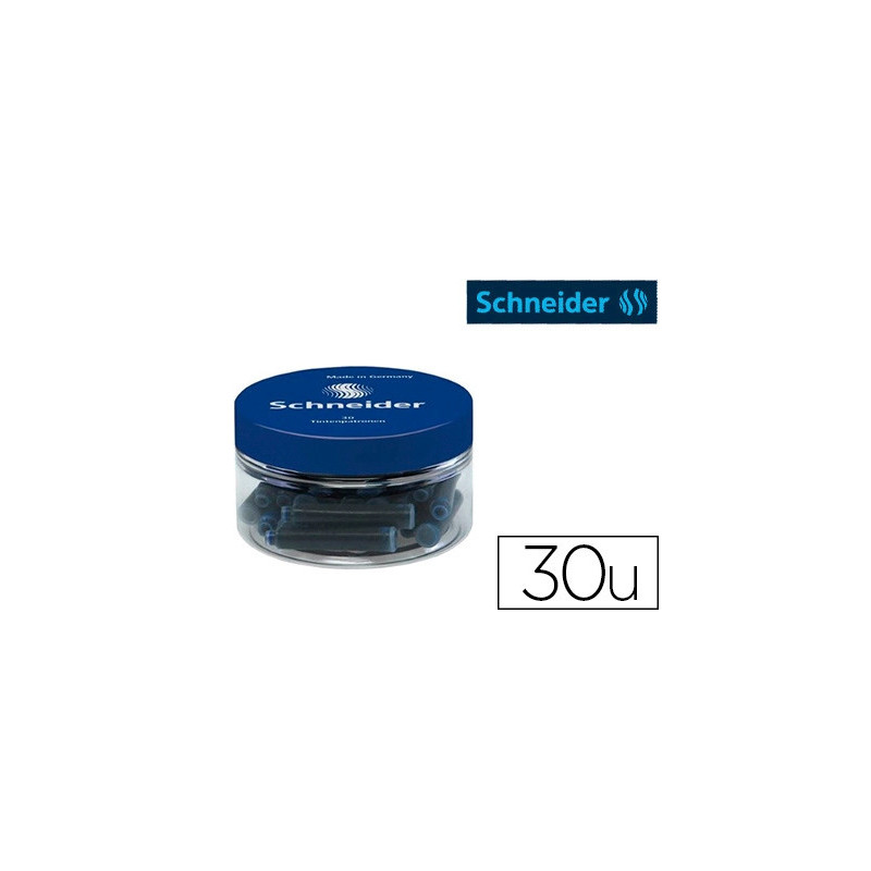 Cartouche encre schneider standard bleue royale effacable pot 30 pieces