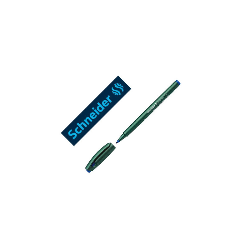 Stylo fibre schneider topwriter 157 pointe large trait 0,8mm cap-off longue durée couleur bleue