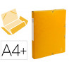 Boîte classement exacompta exabox carte lustrée 7/10e a4+ 25x33cm dos 2,5cm coloris jaune