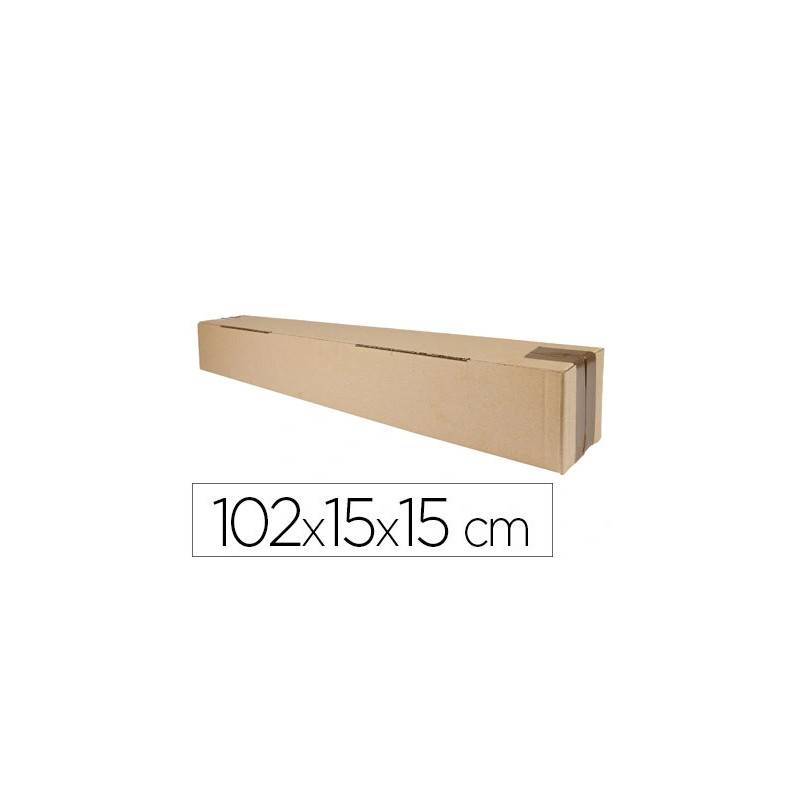 Tube d'expedition carre q-connect carton 1020x150x150mm 3mm epaisseur grande resistance protection objets cylindriques