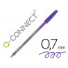 Stylo-bille q-connect écriture moyenne 0.7mm encre classique bille indéformable capuchon encre couleur violet