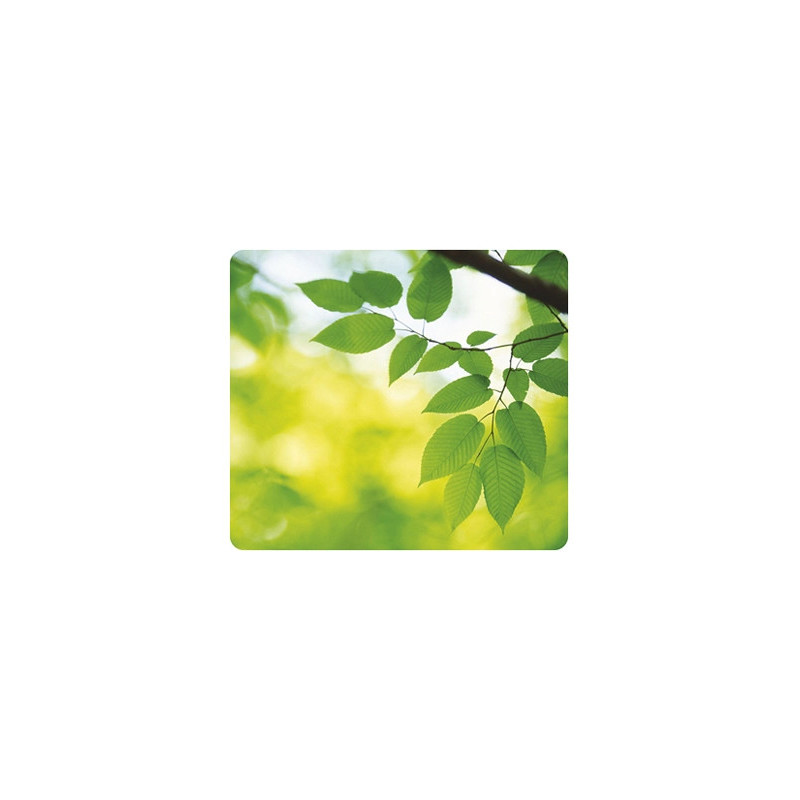 Tapis souris fellowes earth séries écolo surface résistante base antidérapante décor feuilles