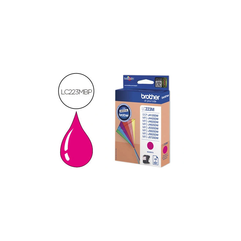 Cartouche brother jet d'encre originale lc223m couleur magenta